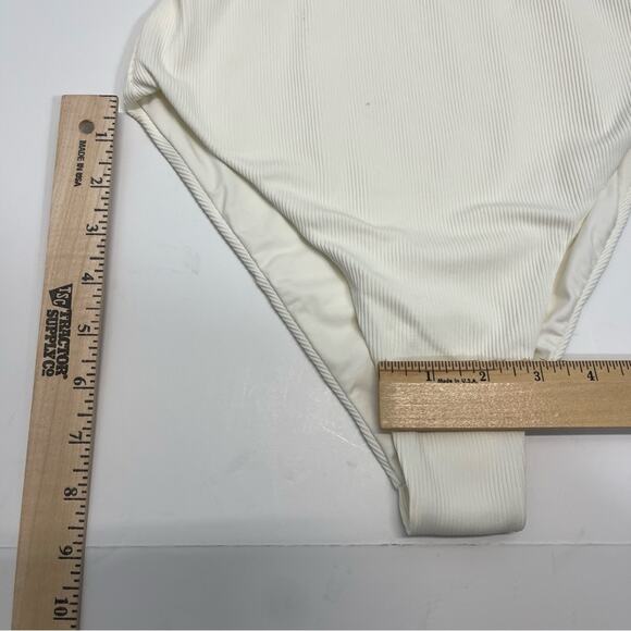 L*Space Ribbed Phoebe One Piece Swimsuit Cream White - Picture 9 of 15